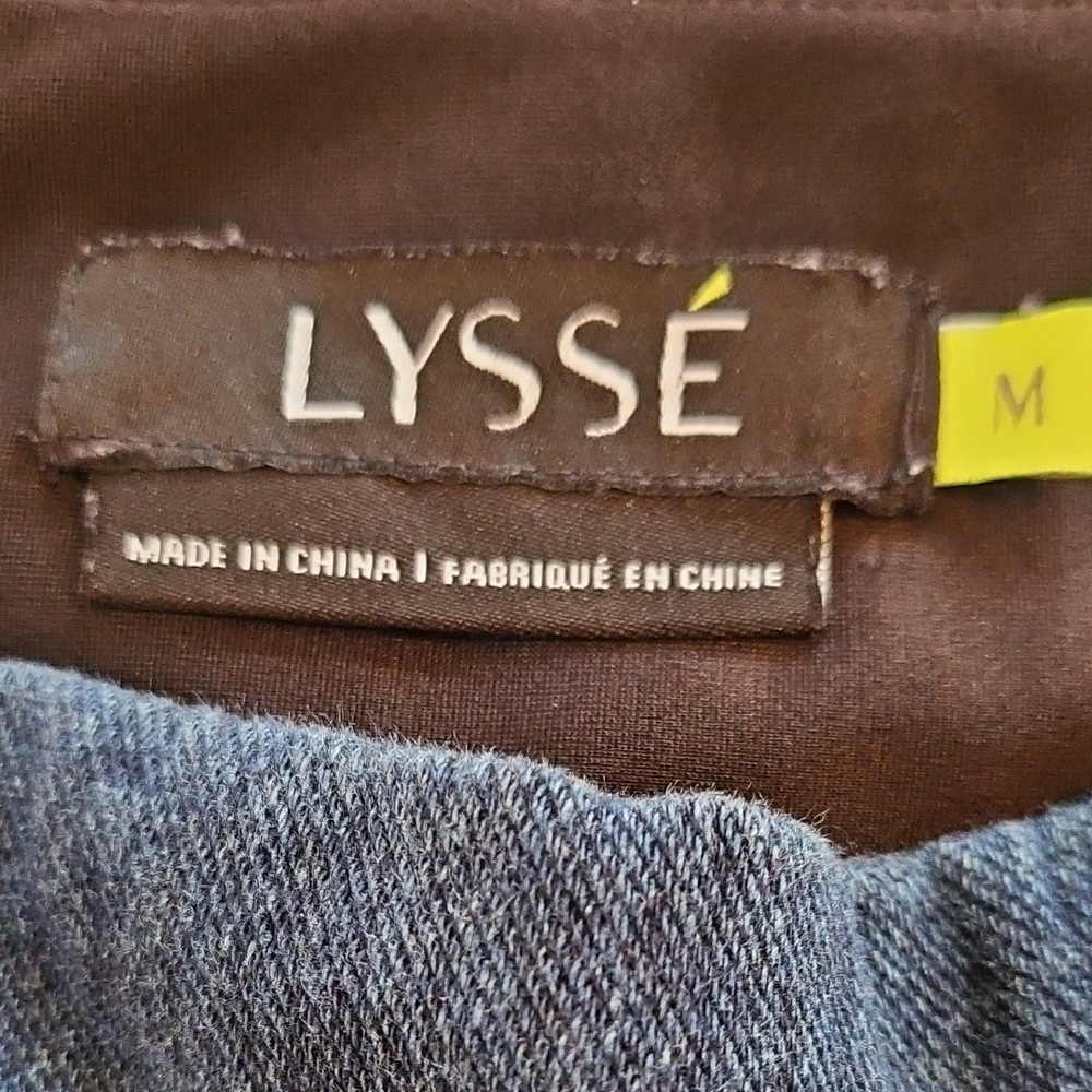 Lysse Dark Blue Pull Up Leggings- Size M - Picture 8 of 9
